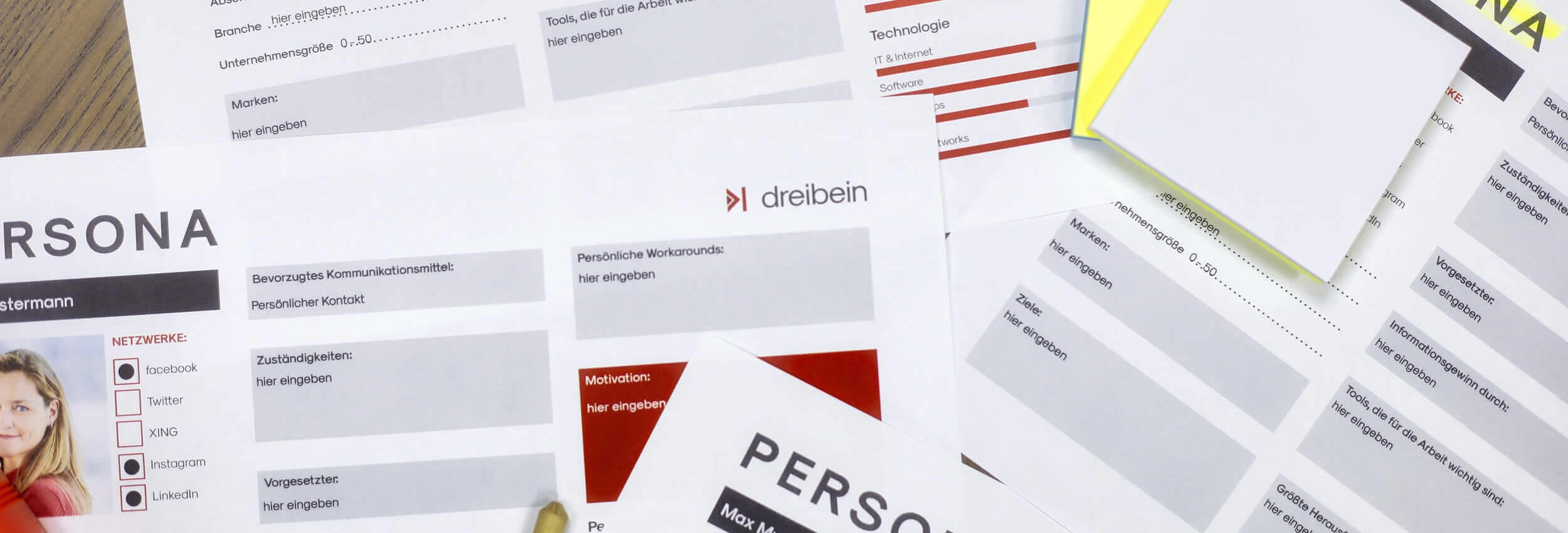 Persona-Canvas der Werbeagentur dreibein