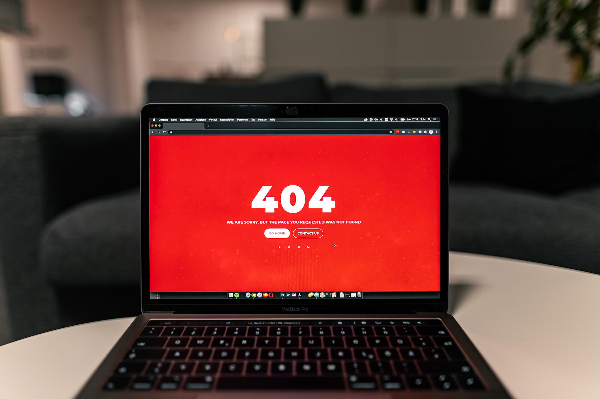 Beispiel einer 404-Seite einer Website