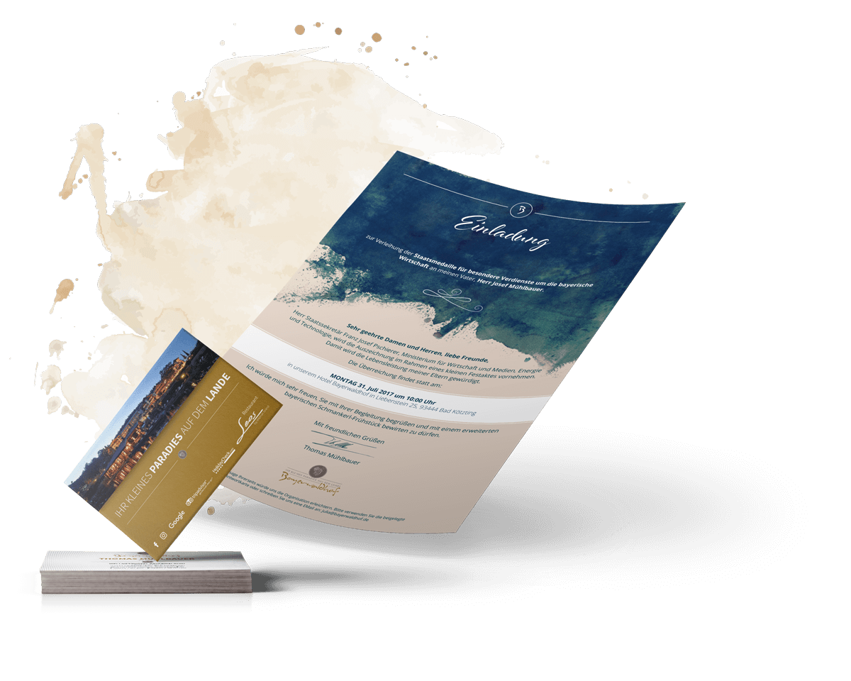 Print-Produkte aus dem Bayerwaldhof