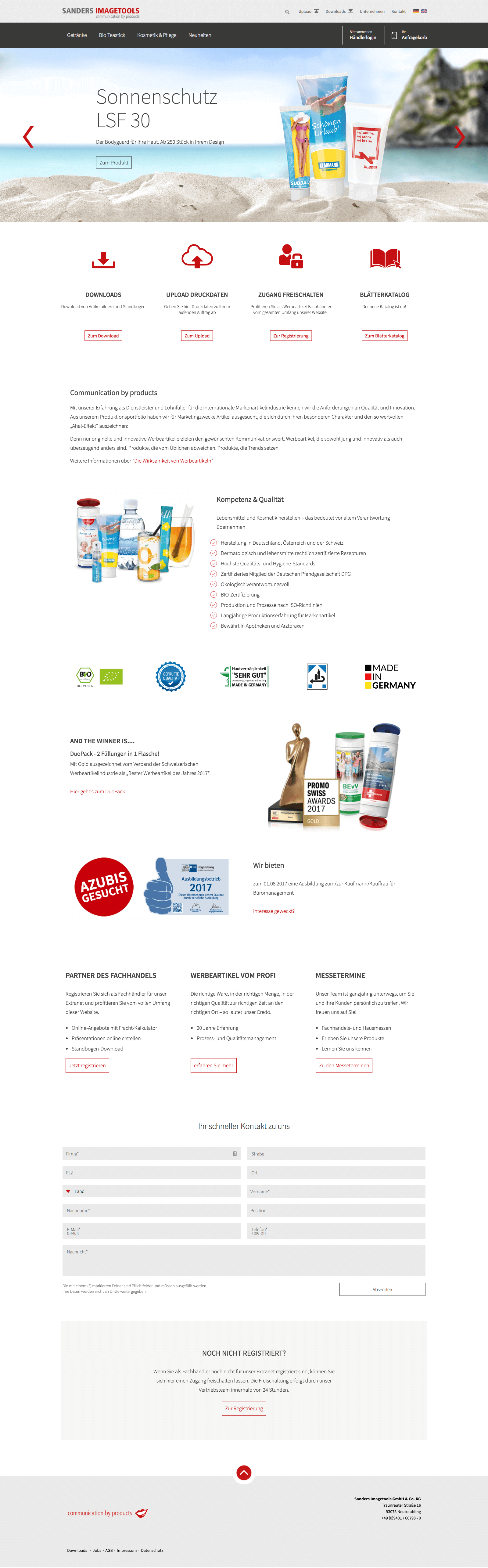 Startseite von www.imagetools.com in der Desktop-Ansicht (Desktop)