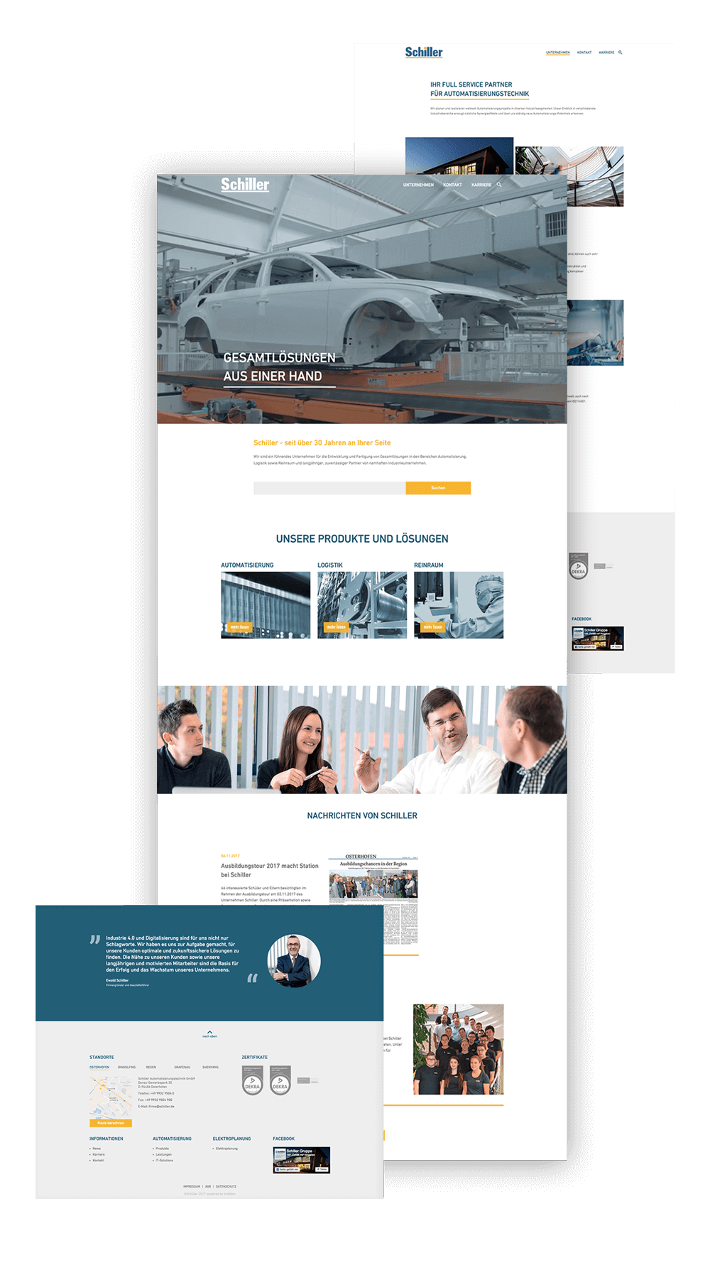 Ansichten der schiller.de-Website