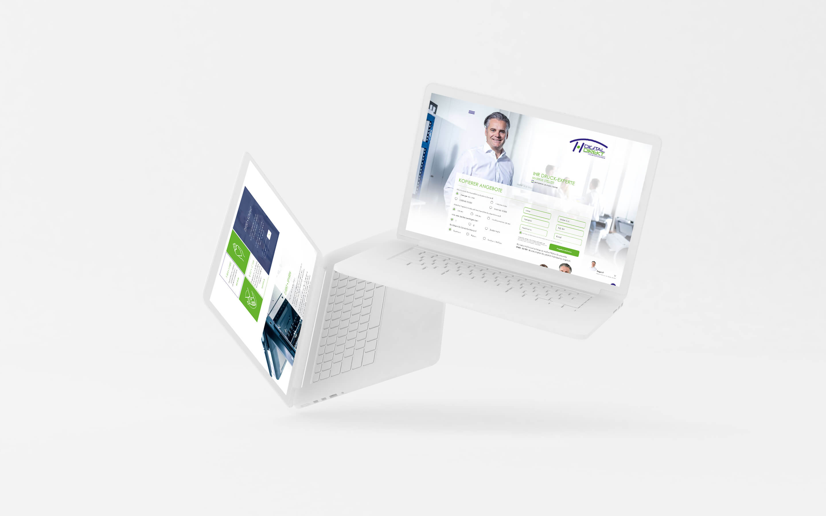 Ansicht der deltecgroup.com-Website in einem MacBook