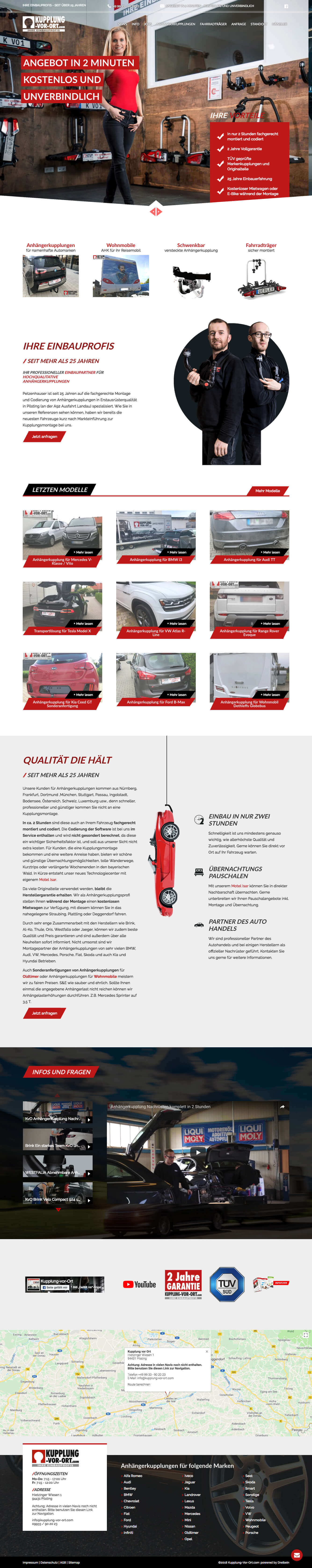 Desktop-Ansicht der Website kupplung-vor-ort.com (Desktop)