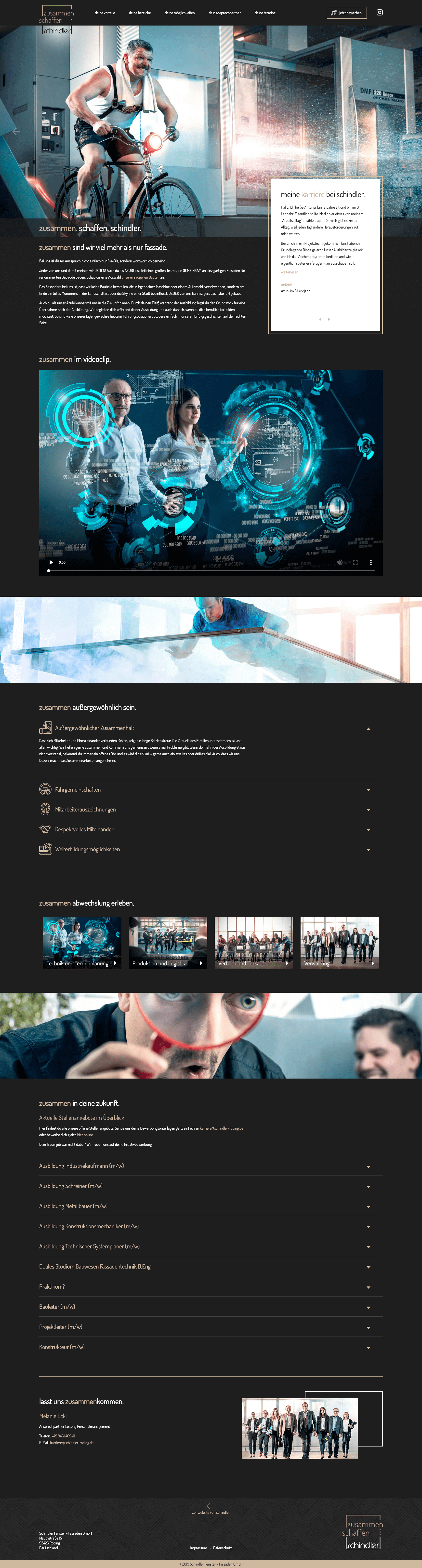 Desktop-Ansicht der Website zusammen-schaffen.de (Desktop)