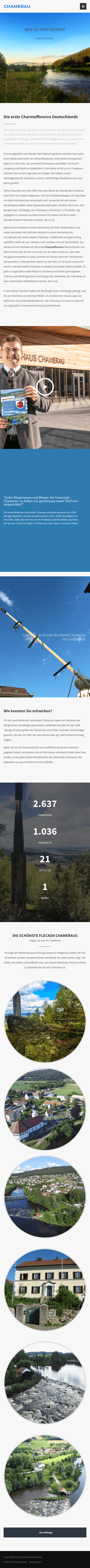 Responsive Screenshot der Website der Gemeinde Chamerau (Mobile)