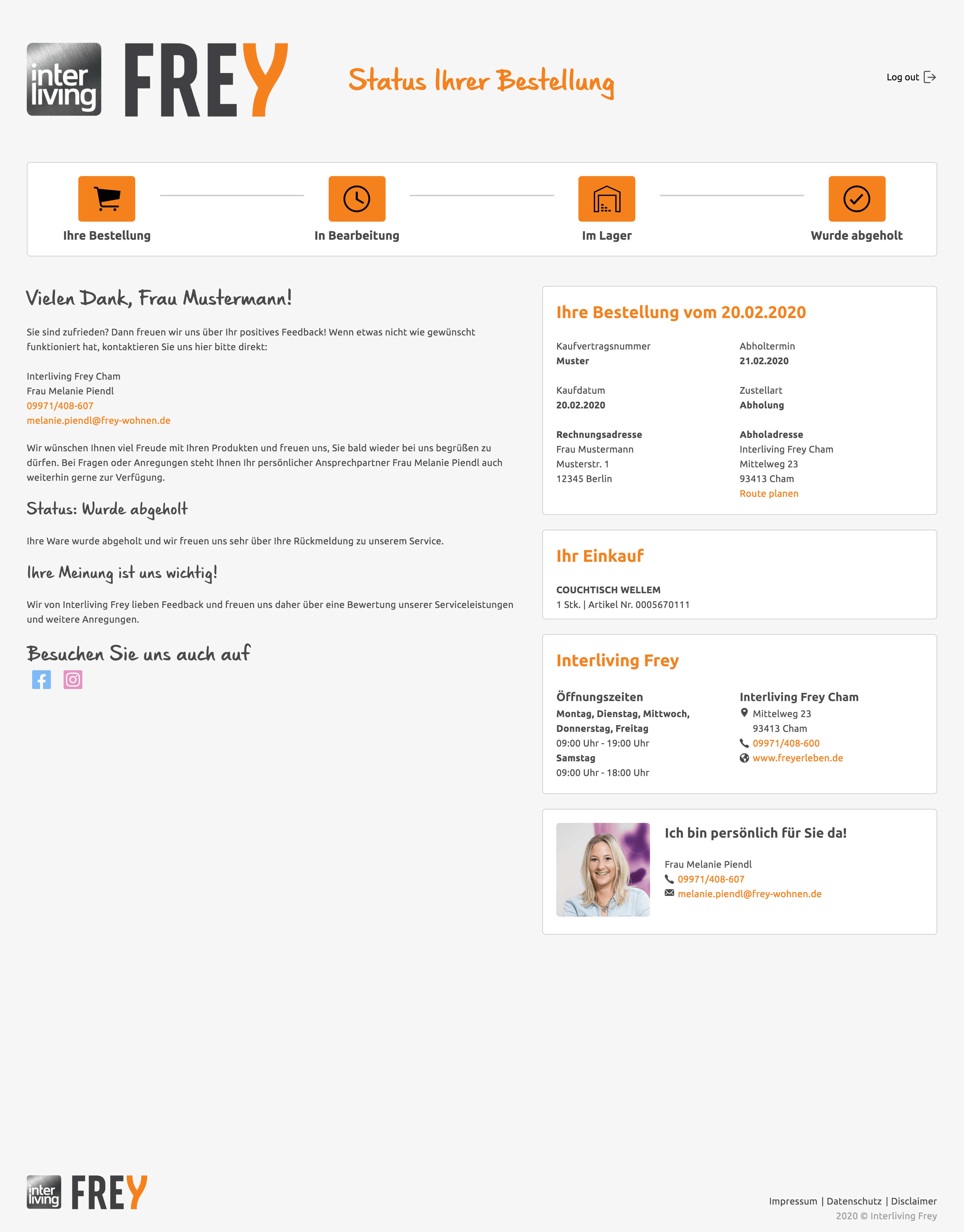 Desktopansicht der Seite www.mein-interliving.de (Desktop)