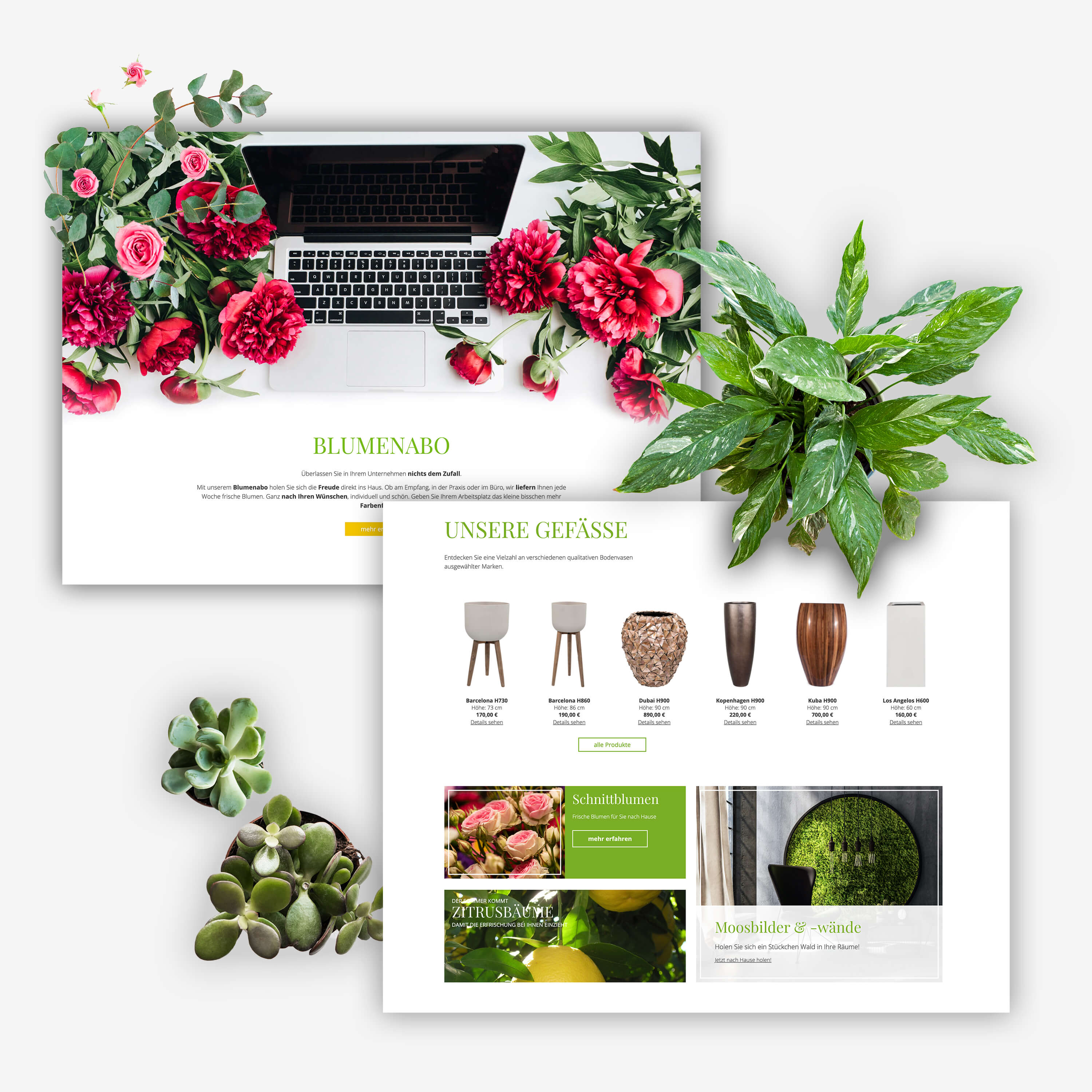 Website der Firma Lebensgrün aus Schwandorf