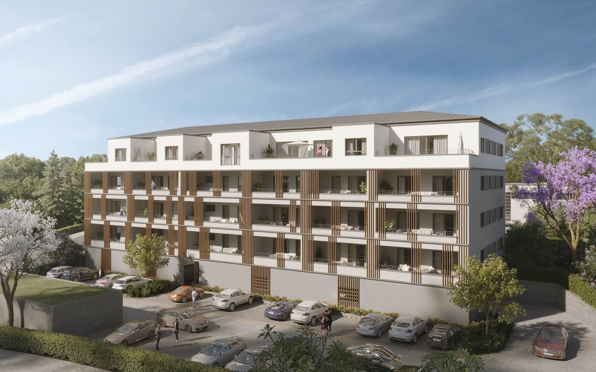 Rendering der Wohnanlage Weißer Regen in Bad Kötzting