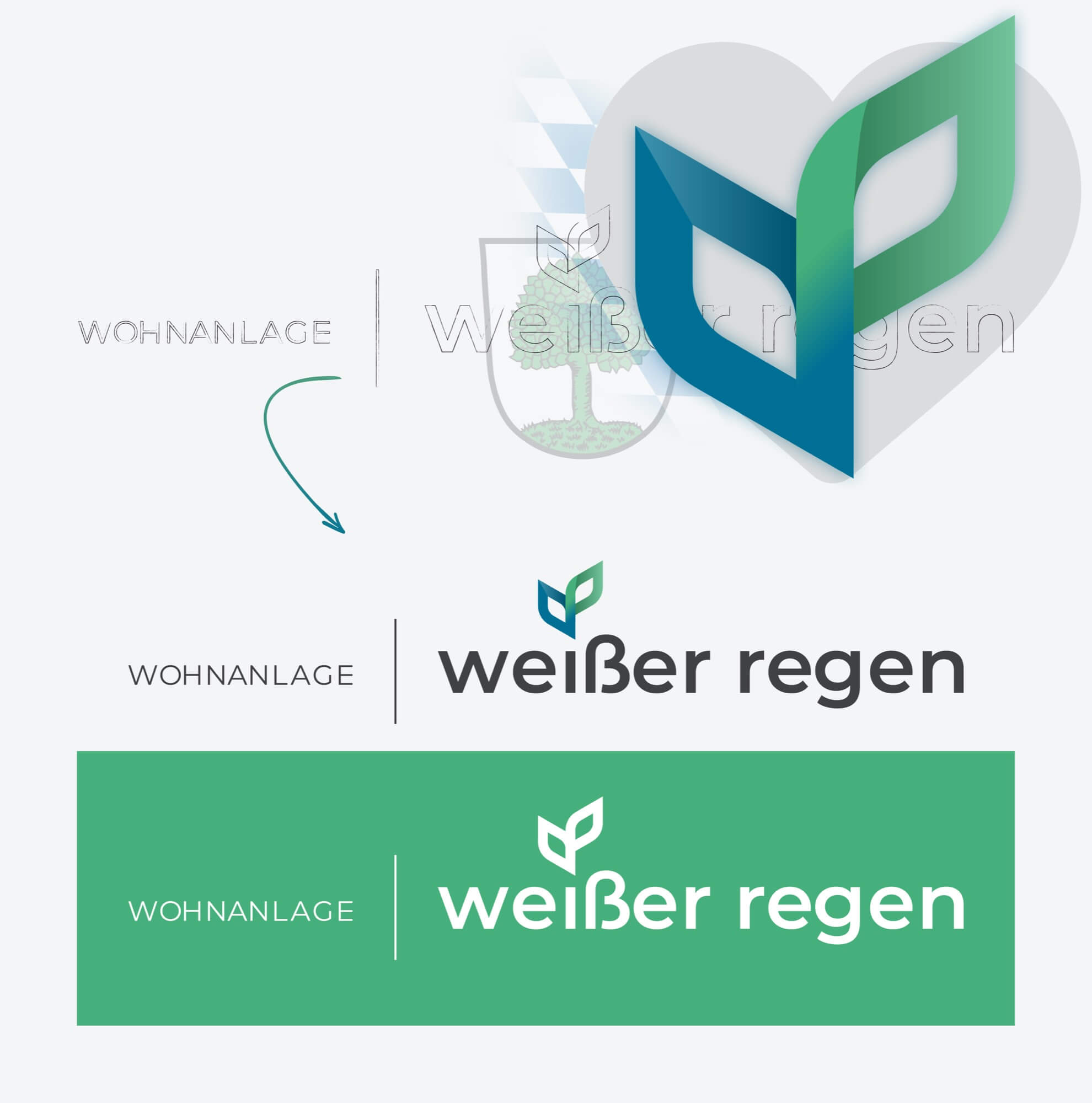 Logogestaltung der Wohnanlage Weißer Regen in Bad Kötzting